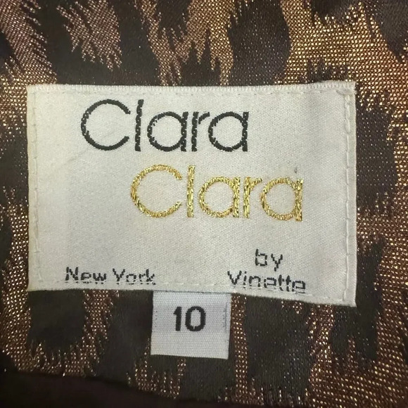 CLARA CLARA NYC Vintage Silk 1980s Rhinestone Embellished Cheetah Print Coat - Picture 8 of 9